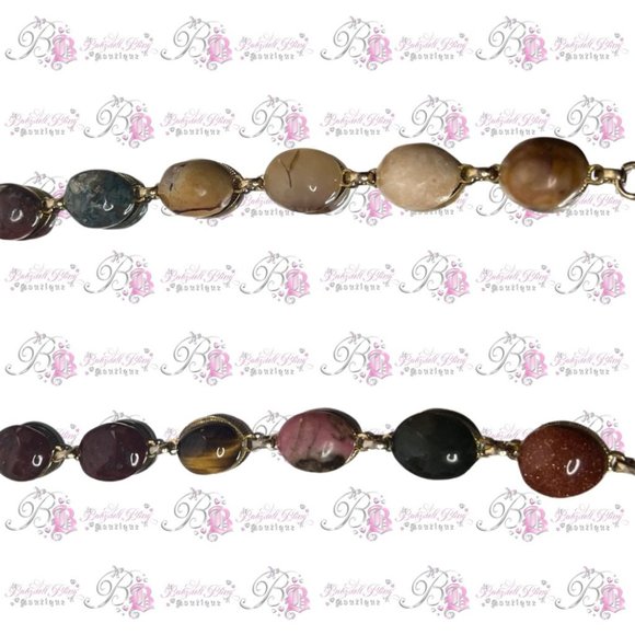 1940s scarab bracelet EGYPTIAN STYLE GOLD real gem stone healing crystals πβοΈ - Picture 11 of 12